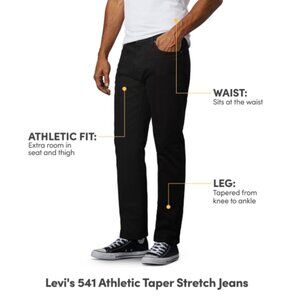 Levi's Men's 541 Athletic Taper Fit Stretch Jeans - Native Cali - Size 32W/30L